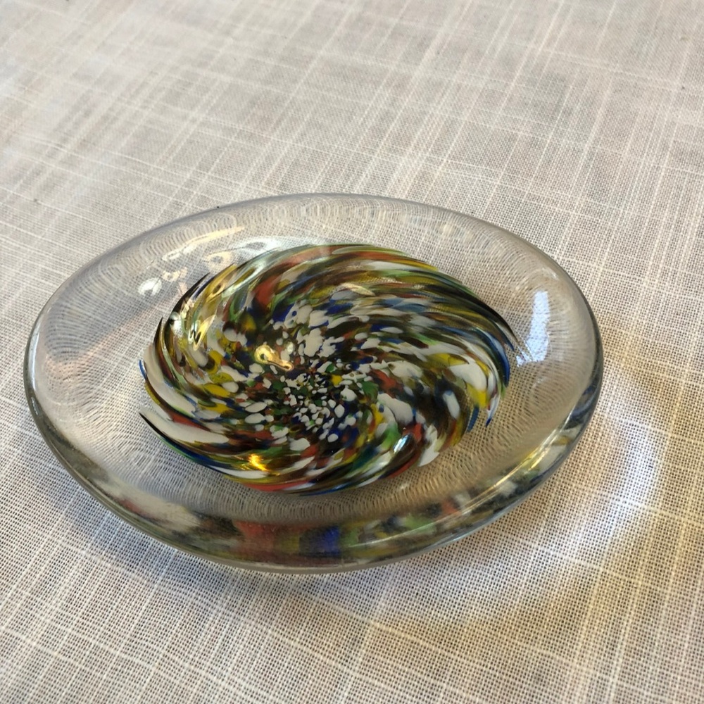 Italian Murano Style Blown Glass Dish